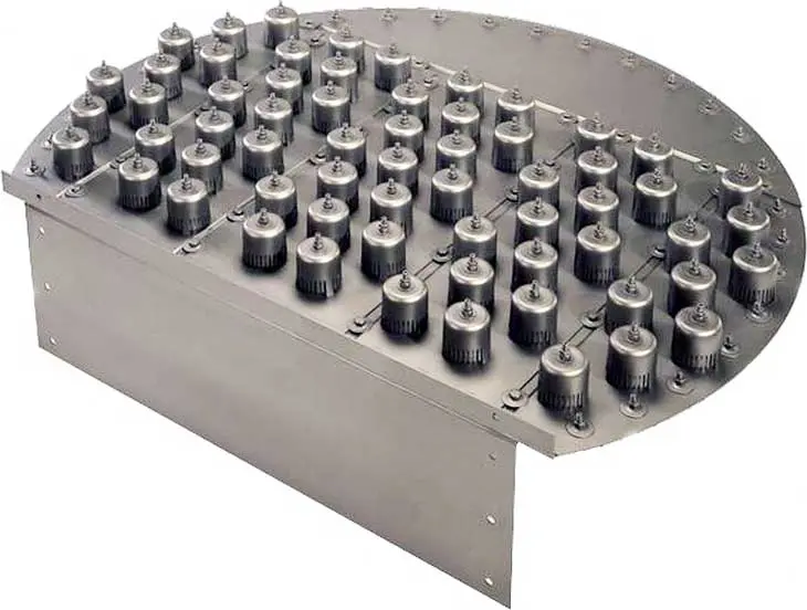 Bubble cap tray