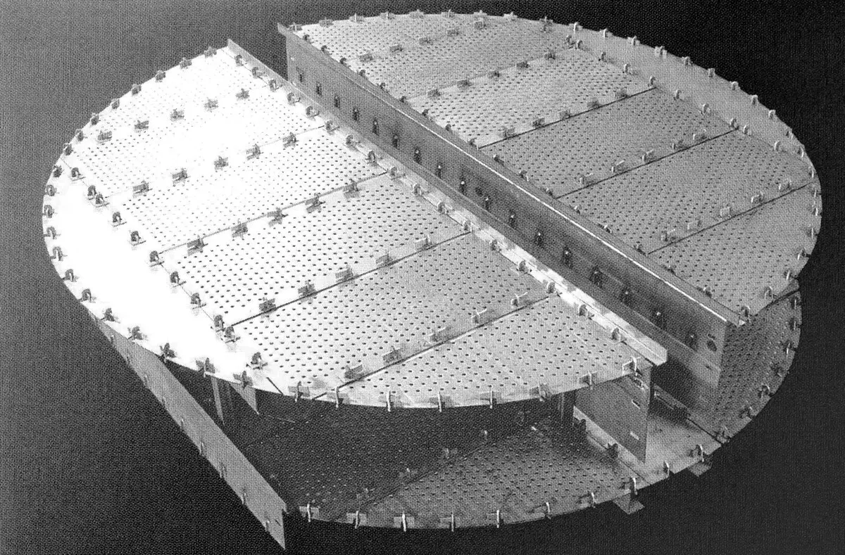 Sieve tray, two-pass